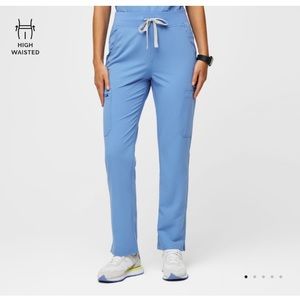 Figs High-Waisted Yola 2.0 Skinny Scrub Pant: Ceil Blue S petite